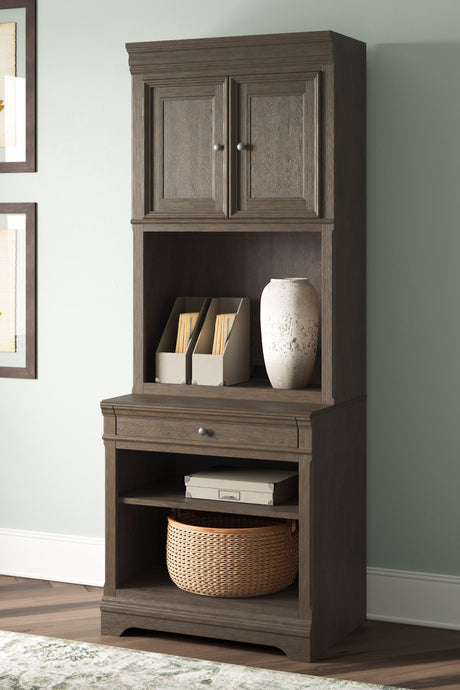 Furniture City Slidell - Ashley Furniture - Janismore Bookcase - Bookcase / Weathered Gray - H776H7