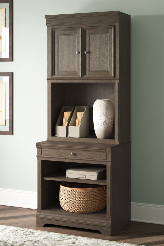 Furniture City Slidell - Ashley Furniture - Janismore Bookcase - Bookcase / Weathered Gray - H776H7