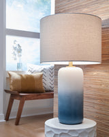 Furniture City Slidell - Ashley Furniture - Lemrich Lighting - Table Lamp (Set of 2) / White/Teal - L123874X2
