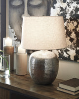 Furniture City Slidell - Ashley Furniture - Magalie Lighting - Table Lamp (Set of 2) / Antique Silver Finish - L207314X2
