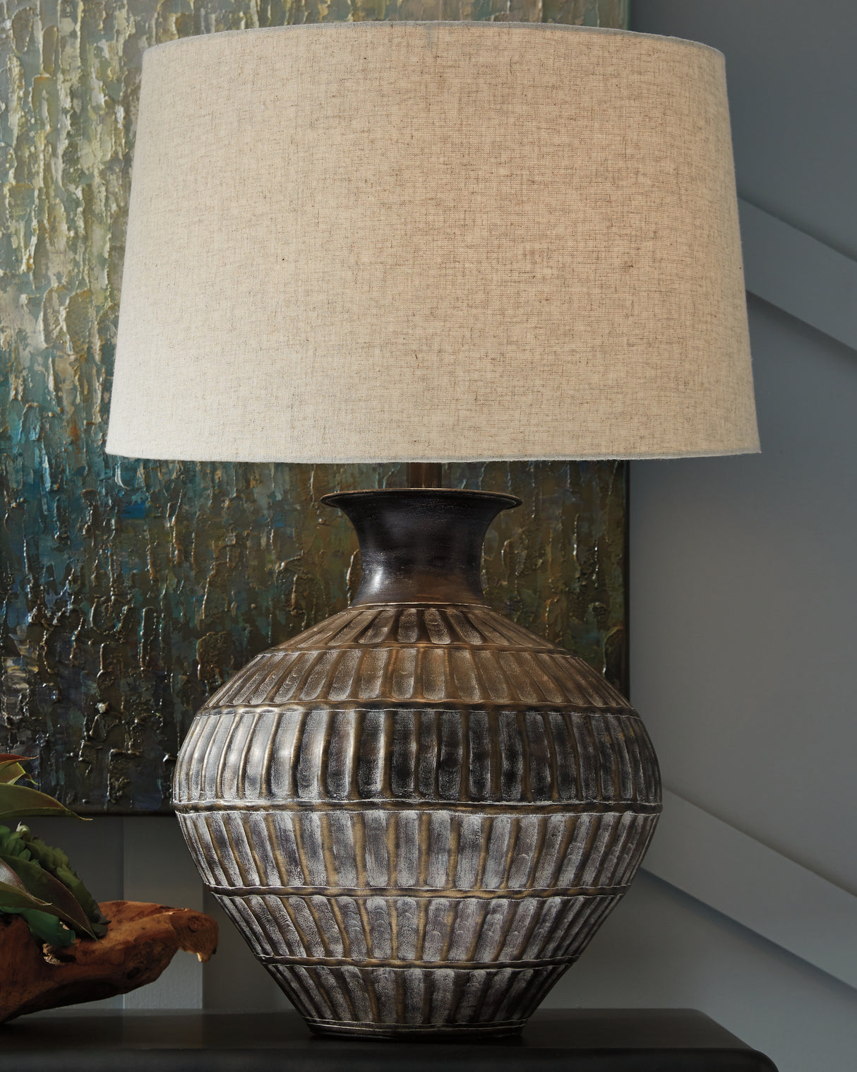 Furniture City Slidell - Ashley Furniture - Magan Lighting - Table Lamp (Set of 2) / Antique Bronze Finish - L207354X2