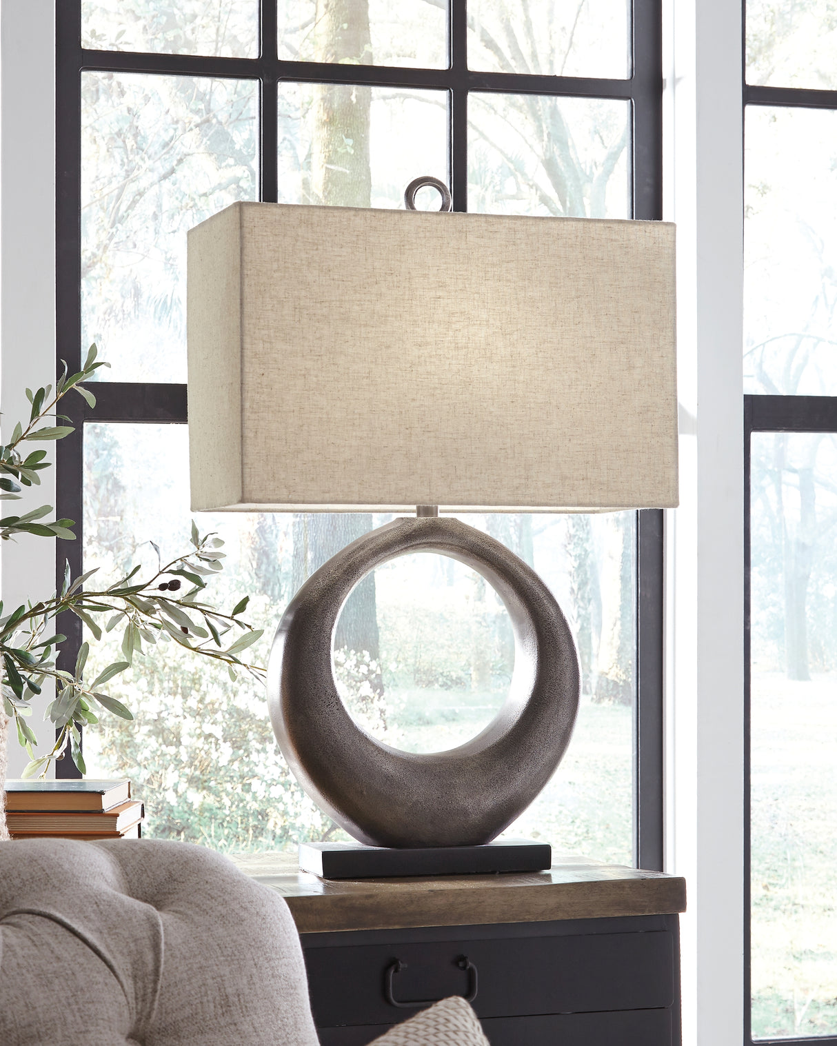 Furniture City Slidell - Ashley Furniture - Saria Lighting - Table Lamp (Set of 2) / Antique Silver Finish - L207394X2
