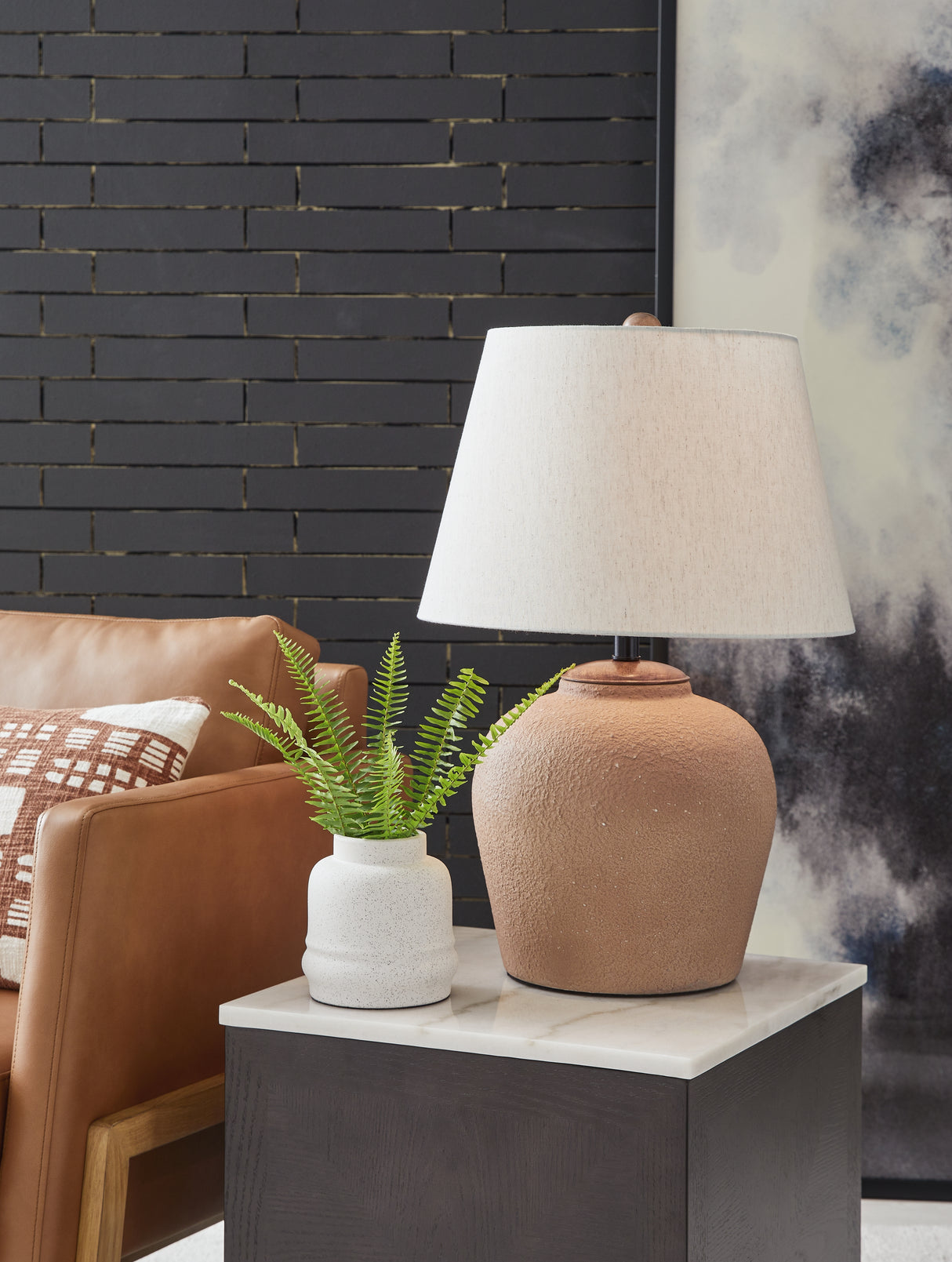 Furniture City Slidell - Ashley Furniture - Scantor Lighting - Metal Table Lamp (1/CN) / Rust - L207464