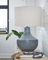 Furniture City Slidell - Ashley Furniture - Schylarmont Lighting - Metal Table Lamp (1/CN) / Antique Gray/White - L207474