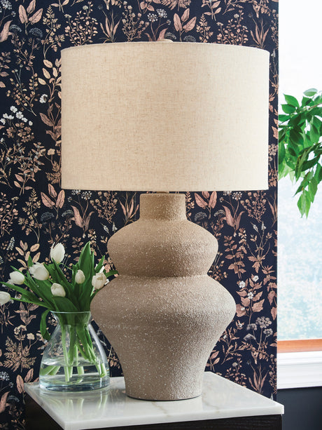 Furniture City Slidell - Ashley Furniture - Jossleigh Lighting - Metal Table Lamp (1/CN) / Beige - L207624