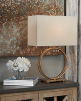 Furniture City Slidell - Ashley Furniture - Mahala Lighting - Table Lamp (Set of 2) / Antique Gold Finish - L208124X2