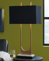 Furniture City Slidell - Ashley Furniture - Malana Lighting - Table Lamp (Set of 2) / Brass Finish - L208254X2