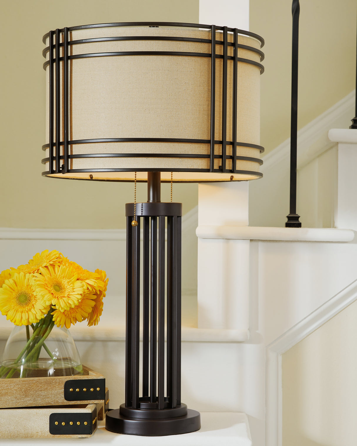 Furniture City Slidell - Ashley Furniture - Hanswell Lighting - Table Lamp (Set of 2) / Dark Brown - L208294X2