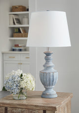 Furniture City Slidell - Ashley Furniture - Cylerick Lighting - Table Lamp (Set of 2) / Antique Blue - L235714X2
