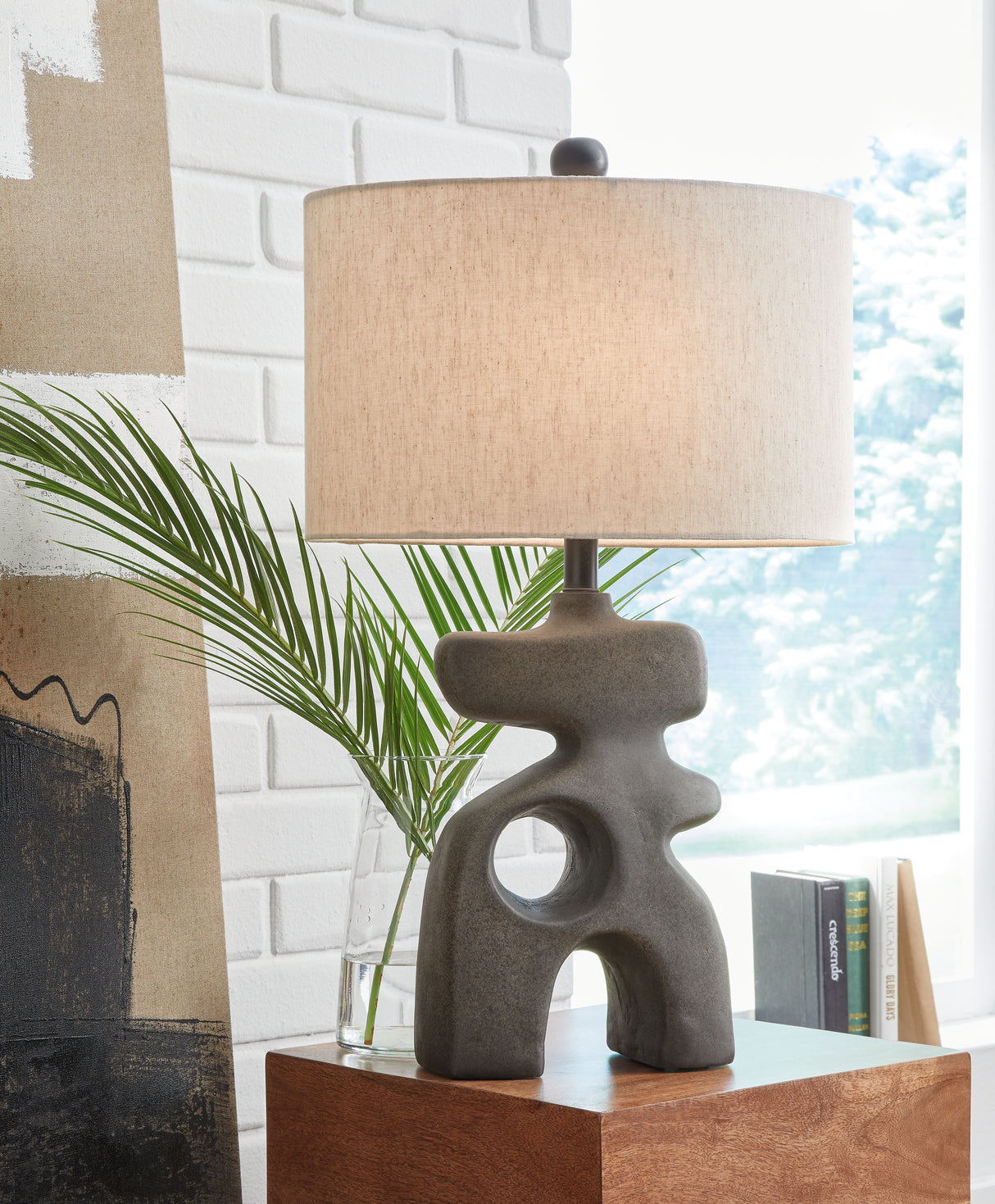 Furniture City Slidell - Ashley Furniture - Danacy Lighting - Paper Table Lamp (1/CN) / Distressed Black - L235754