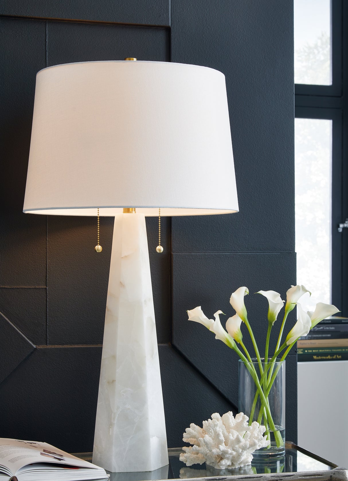 Furniture City Slidell - Ashley Furniture - Laurellen Lighting - Alabaster Table Lamp (1/CN) / White - L429064