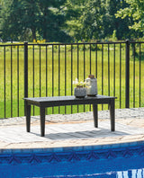 Furniture City Slidell - Ashley Furniture - Hyland wave Outdoor - Rectangular Cocktail Table / Black - P108-701