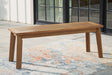 Furniture City Slidell - Ashley Furniture - Janiyah Outdoor - Bench / Light Brown - P407-600