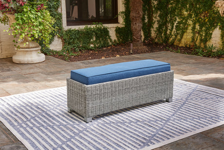 Furniture City Slidell - Ashley Furniture - Naples Beach Outdoor - Armless Chair w/Cushion (1/CN) / Light Gray - P439-846
