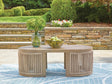 Furniture City Slidell - Ashley Furniture - Serena Shores Outdoor - Rectangular Cocktail Table / Beige - PCP604-701