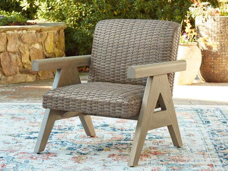 Furniture City Slidell - Ashley Furniture - Cliff Trails Outdoor - Square Fire Pit Table / Beige - PCP690-772