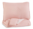 Furniture City Slidell - Ashley Furniture - Lexann Full Comforter Set - Full Comforter Set / Pink/White/Gray - Q901003F