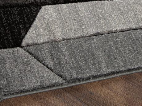 Furniture City Slidell - Ashley Furniture - Chayse Rug - 6'6" x 9'6" Rug / Black/Gray - R403461