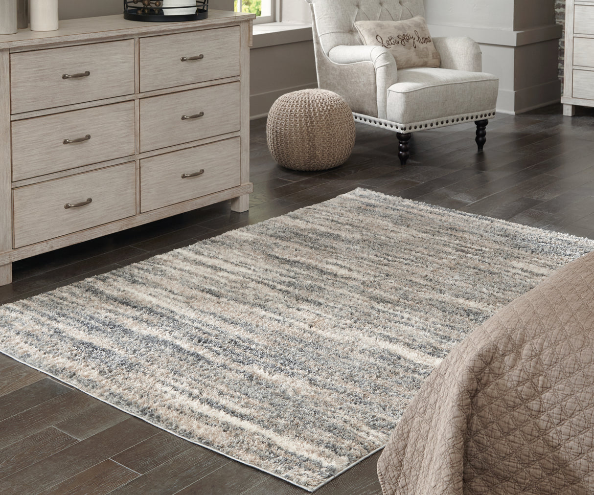 Furniture City Slidell - Ashley Furniture - Gizela Rug - 5'3" x 7'3" Rug / Ivory/Beige/Gray - R404862