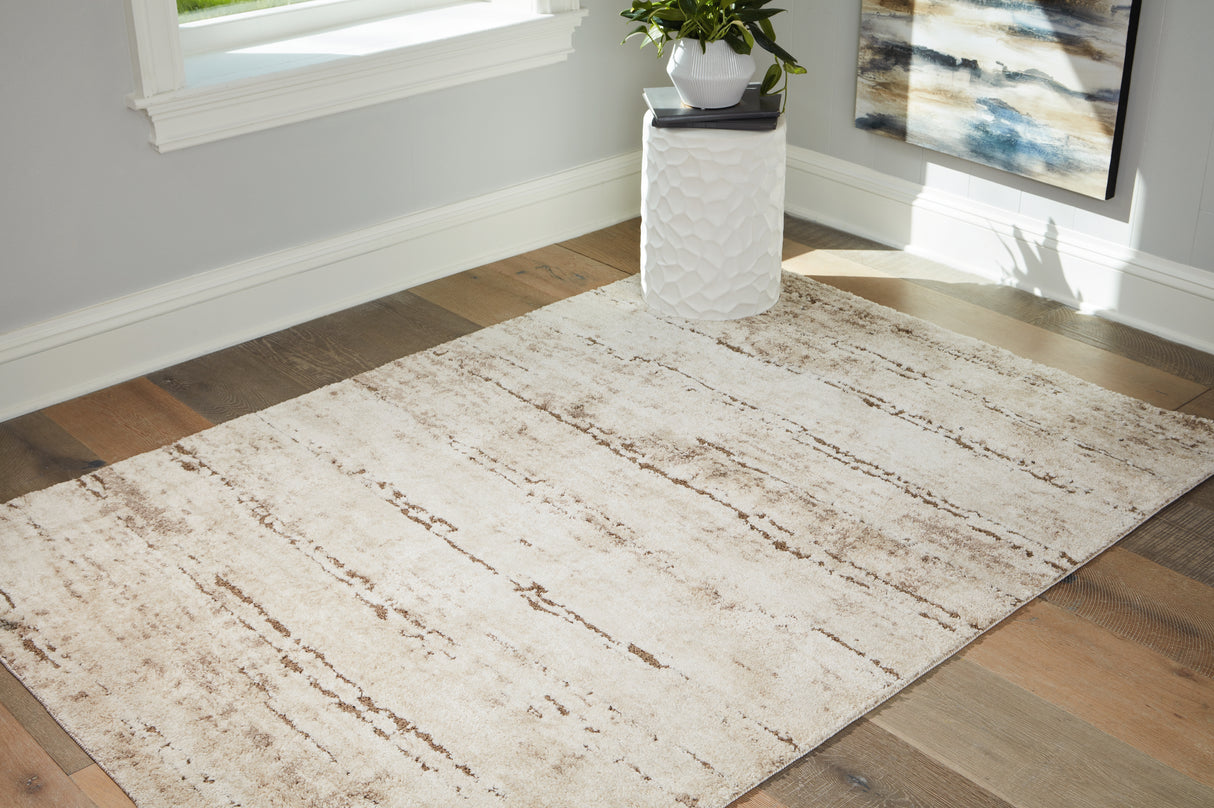 Furniture City Slidell - Ashley Furniture - Kasney Rug - 8' x 10' Rug / Cream/Brown - R406851