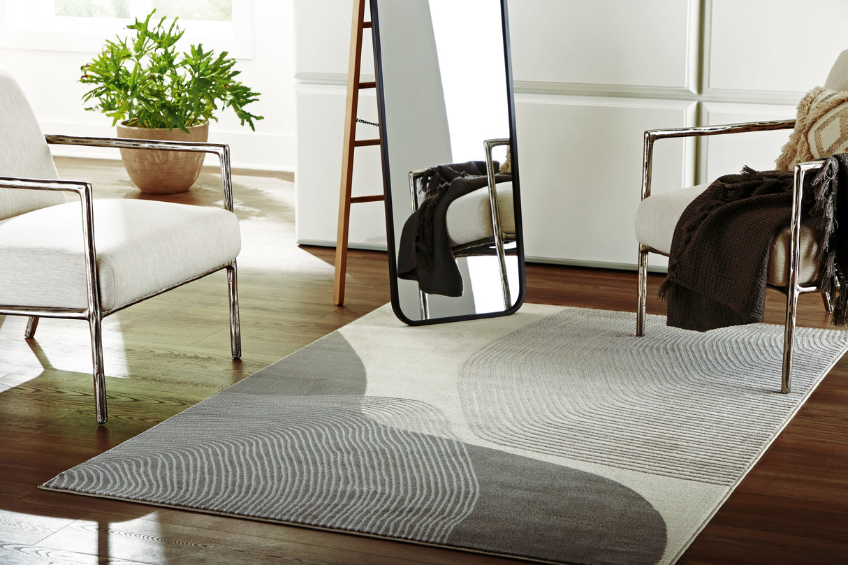 Furniture City Slidell - Ashley Furniture - Winderburg Rug - 5' x 7' Rug / Gray/Ivory - R406952