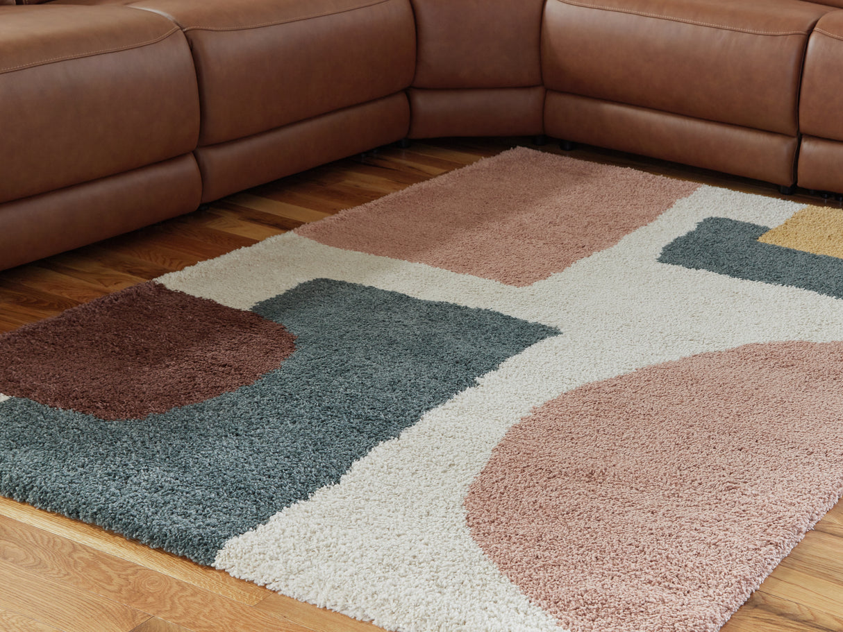 Furniture City Slidell - Ashley Furniture - Flynnwick Rug - 8' x 10' Rug / Cream/Pink/Gray - R407181