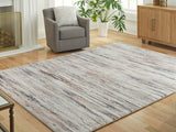 Furniture City Slidell - Ashley Furniture - Nace Rug - 5' x 7' Area Rug / Gray/Brown/White - R407472