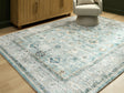 Furniture City Slidell - Ashley Furniture - Ladstoney Rug - 5' x 7' Area Rug / Teal/Beige/Ochre - R407502