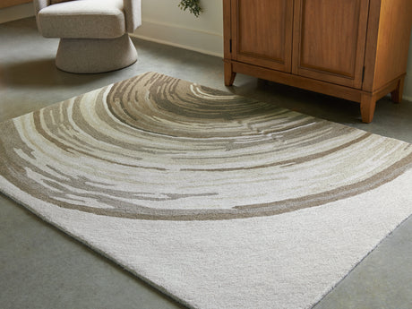 Furniture City Slidell - Ashley Furniture - Rizwana Rug - 5' x 7' Area Rug / Ivory/Brown/Gray - R407762