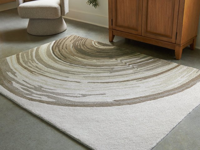 Furniture City Slidell - Ashley Furniture - Rizwana Rug - 5' x 7' Area Rug / Ivory/Brown/Gray - R407762