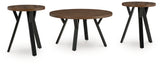 Furniture City Slidell - Ashley Furniture - Elbrynn Table (Set of 3) - Occasional Table Set (3/CN) / Brown/Black - T153-13
