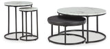 Furniture City Slidell - Ashley Furniture - Jusmour Table (Set of 4) - Occasional Nesting TBL (4/CN) / Black/White - T161-14
