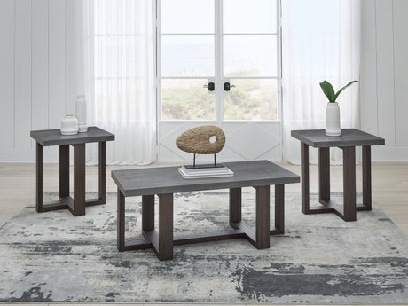 Furniture City Slidell - Ashley Furniture - Dynnford Table (Set of 3) - Occasional Table Set (3/CN) / Gray/Brown - T216-13