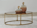 Furniture City Slidell - Ashley Furniture - Korajane Coffee Table - Oval Cocktail Table / Antique Gold - T399-0