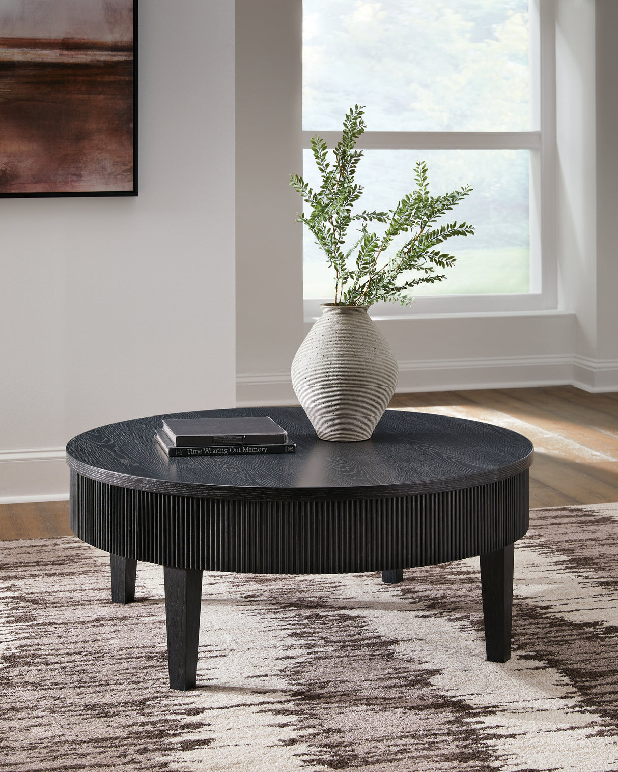 Furniture City Slidell - Ashley Furniture - Marstream Coffee Table - Round Cocktail Table / Black - T551-8