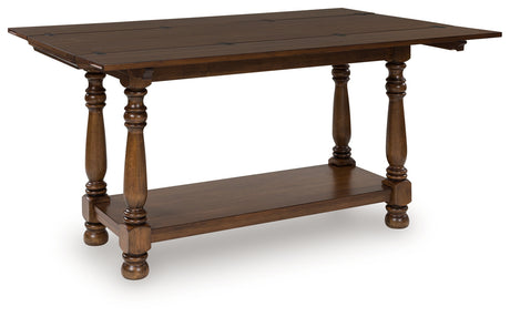 Furniture City Slidell - Ashley Furniture - Sturlayne Flip Top Sofa Table - Flip Top Sofa Table / Brown - T609-4