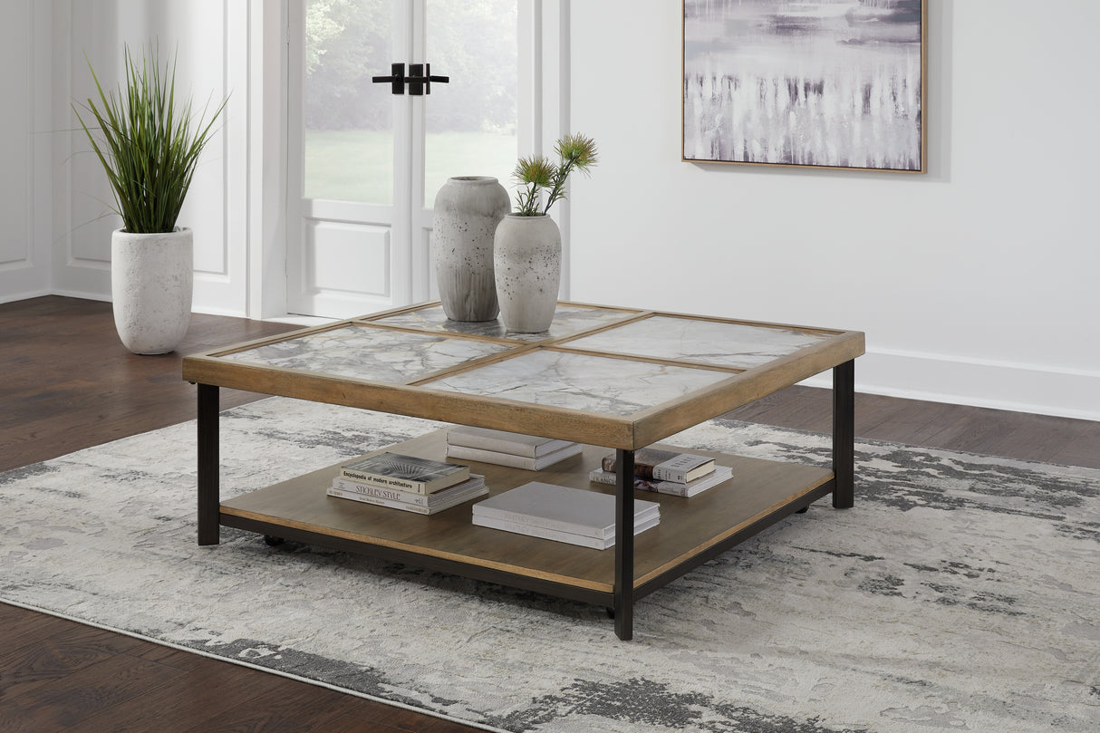 Furniture City Slidell - Ashley Furniture - Montia Coffee Table - Square Cocktail Table / Multi - T632-8