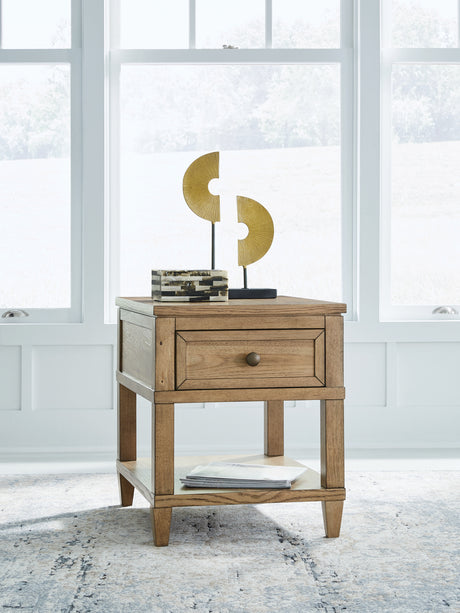 Furniture City Slidell - Ashley Furniture - Sharlance End Table - Rectangular End Table / Light Brown - T655-3