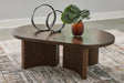 Furniture City Slidell - Ashley Furniture - Korestone Coffee Table - Rectangular Cocktail Table / Dark Brown - T438-1