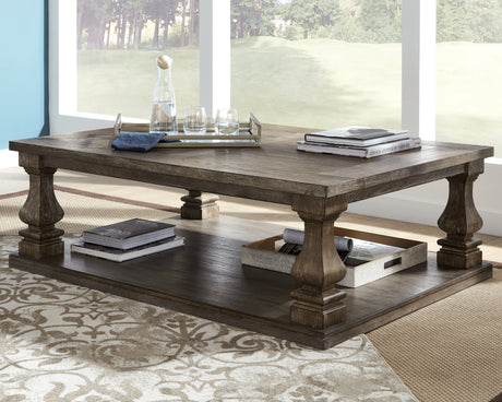 Furniture City Slidell - Ashley Furniture - Johnelle Coffee Table - Rectangular Cocktail Table / Gray - T776-1