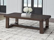Furniture City Slidell - Ashley Furniture - Breckington Coffee Table - Rectangular Cocktail Table / Dark Brown - T856-1