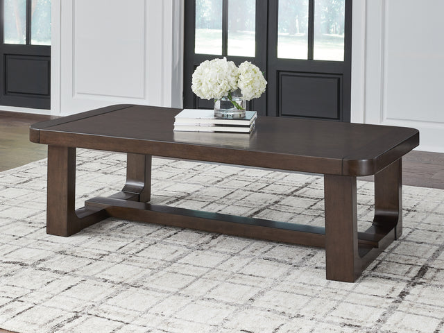 Furniture City Slidell - Ashley Furniture - Breckington Coffee Table - Rectangular Cocktail Table / Dark Brown - T856-1