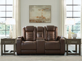 Furniture City Slidell - Ashley Furniture - High Impact Living Room - PWR REC Loveseat/CON/ADJ HDRST / Tobacco - U1060118