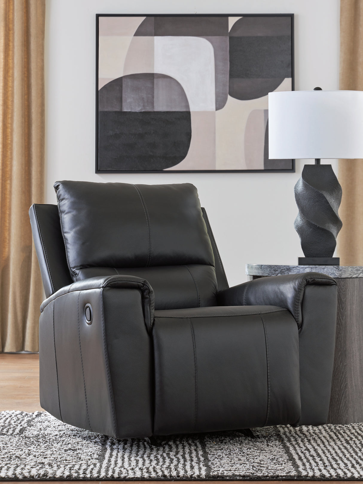 Furniture City Slidell - Ashley Furniture - Glossmore Living Room - Rocker Recliner / Black - PCU1170025