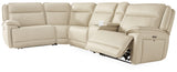 Furniture City Slidell - Ashley Furniture - Double Deal Sectional - 5-Piece Reclining Sectional with Console / Almond - U13001S8
