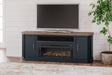 Furniture City Slidell - Ashley Furniture - Landocken 83" TV Stand - 83" / Brown/Blue - W402-68