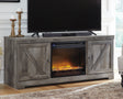 Furniture City Slidell - Ashley Furniture - Wynnlow 63" TV Stand with Electric Fireplace - 63" TV Stand with Electric Fireplace / Gray - W440W4