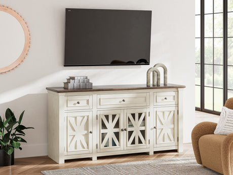 Furniture City Slidell - Ashley Furniture - Bolanburg 73" TV Stand - 73" / White/Weathered Gray - W647-68