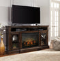 Furniture City Slidell - Ashley Furniture - Roddinton 72" TV Stand with Electric Fireplace - 72" TV Stand with Electric Fireplace / Dark Brown - W701W8