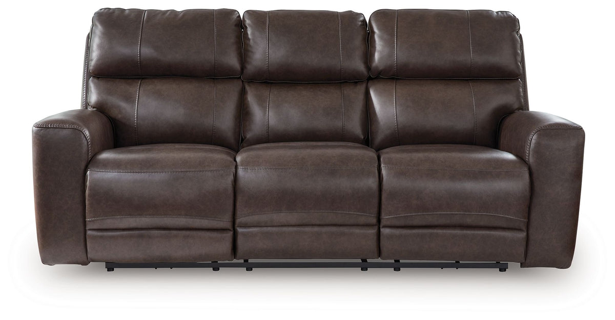 Crossplex - Power Reclining Sofa With Adjustable Headrest - Smoke